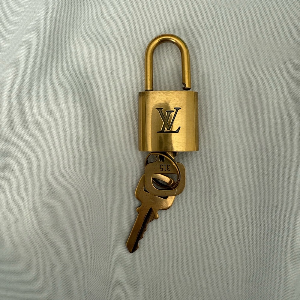 Louis Vuitton Gold Padlock with Key